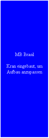 Textfeld: MB Brasil
Kran eingebaut, um Aufbau anzupassen
 
